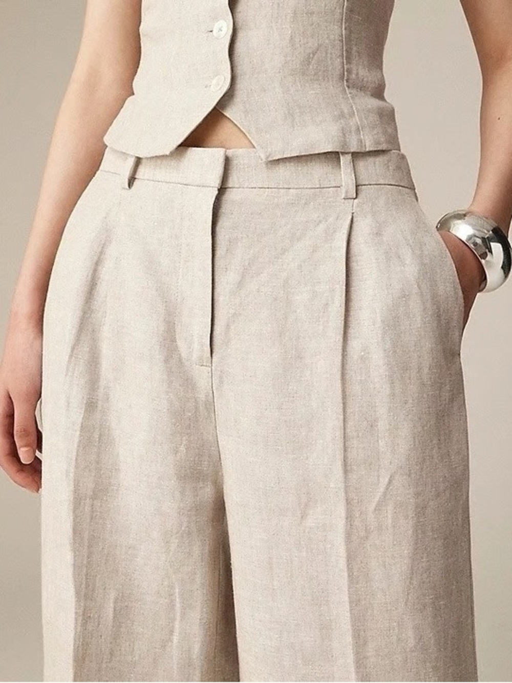 J..Crew Essential Wide-Leg Pant in Linen - Picture 3 of 12